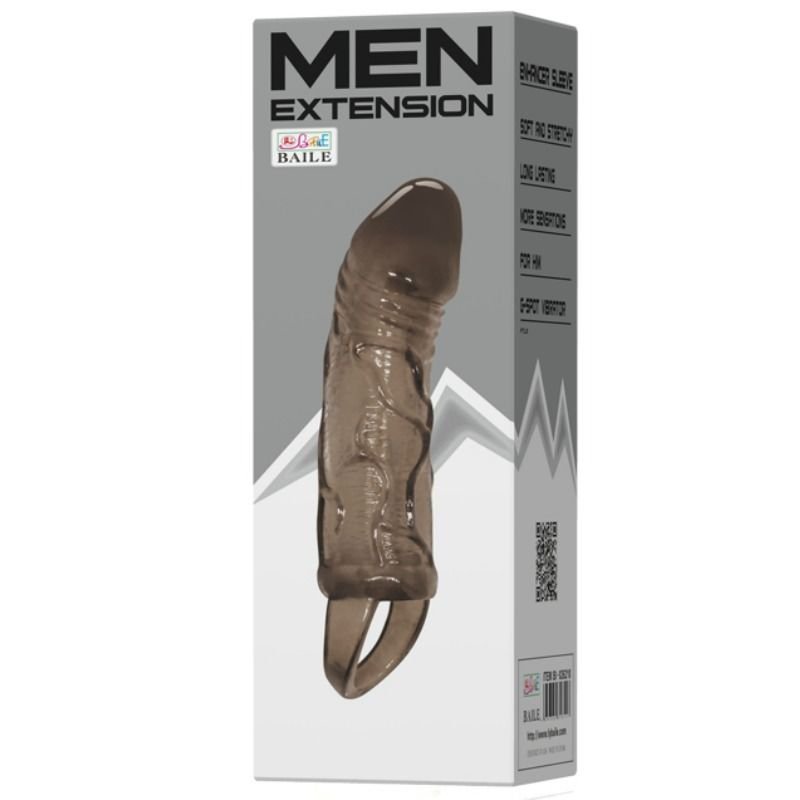 Baile - Housse Dextension De Pénis Avec Sangle Pour Testicules Noir 13.5 CM | SexDelice – Image 2