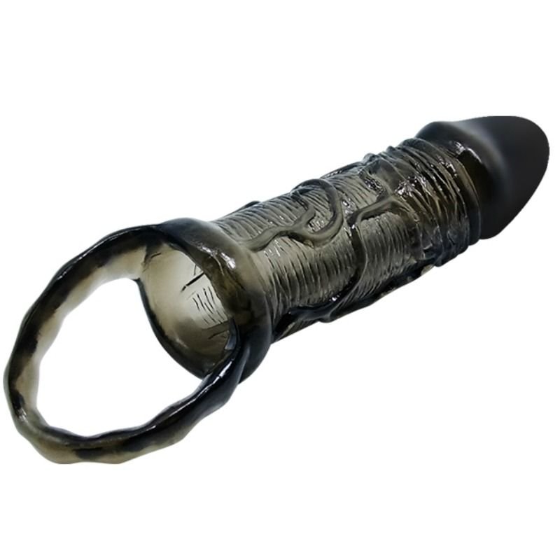 Baile - Housse Dextension De Pénis Avec Sangle Pour Testicules Noir 13.5 CM | SexDelice – Image 4