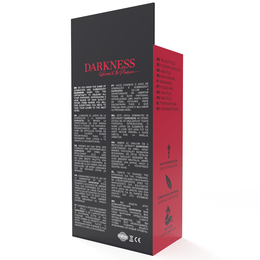 DARKNESS - BOUCHON EXTRA ANAL AVEC QUEUE NOIR 7 CM – Image 6