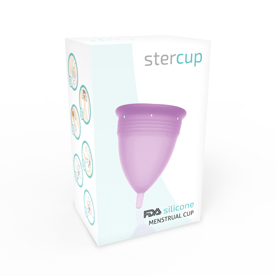 STERCUP - COUPE MENSTRUELLE EN SILICONE FDA LILAS - TAILLE L – Image 6