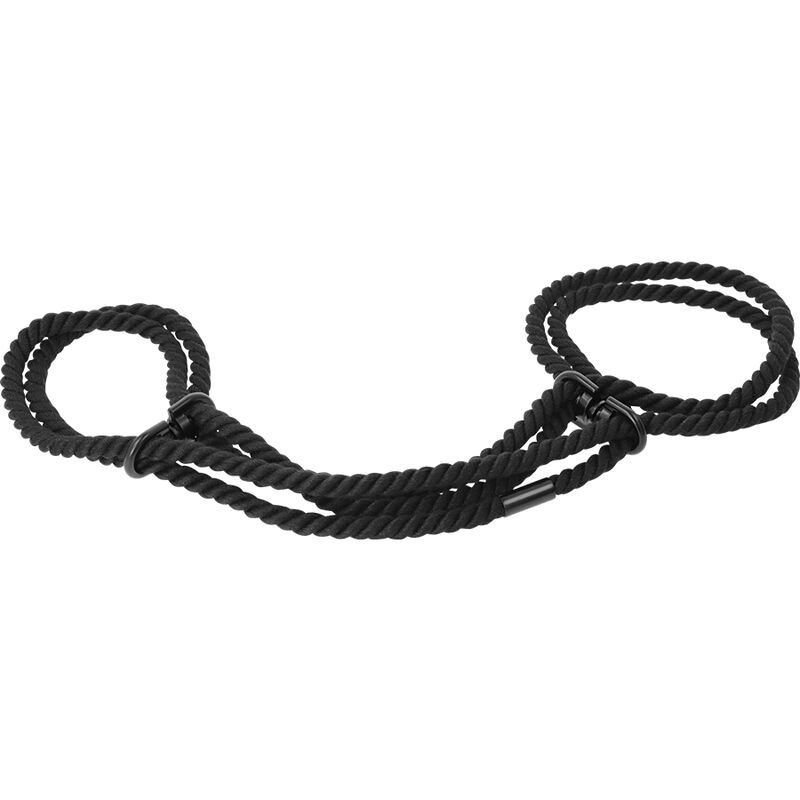 Darkness - Poignets Ou Chevilles 100% Coton Noir | SexDelice – Image 4