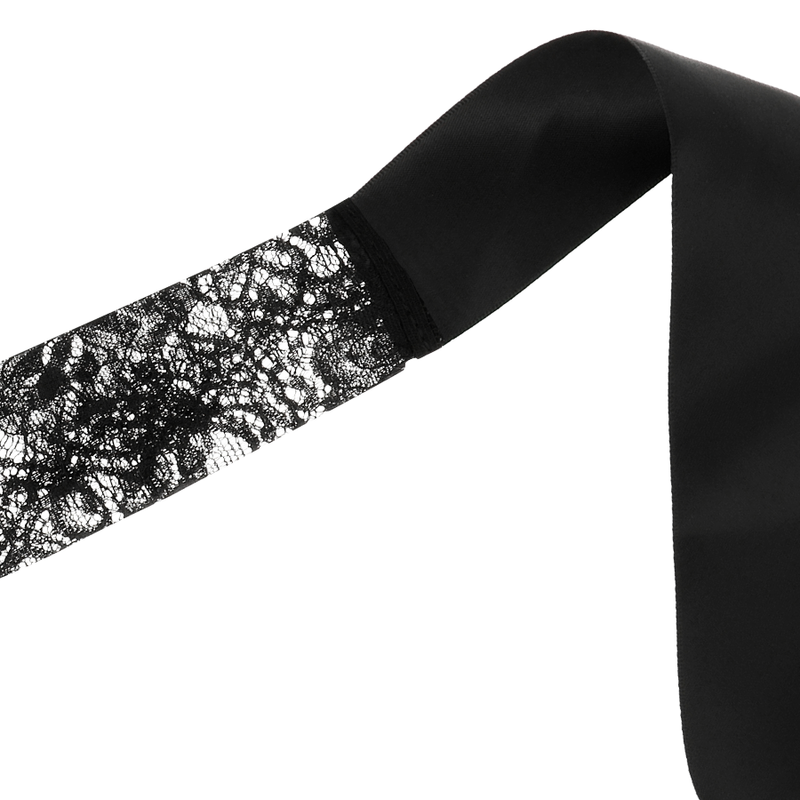 Coquette Chic Desire - Masque En Dentelle Noire Avec Ruban | SexDelice – Image 5