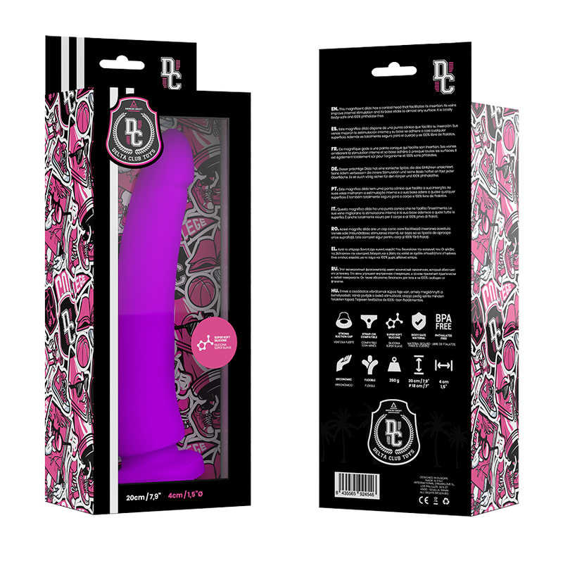 Gode réaliste violet lilas 20 cm silicone médical – Image 5