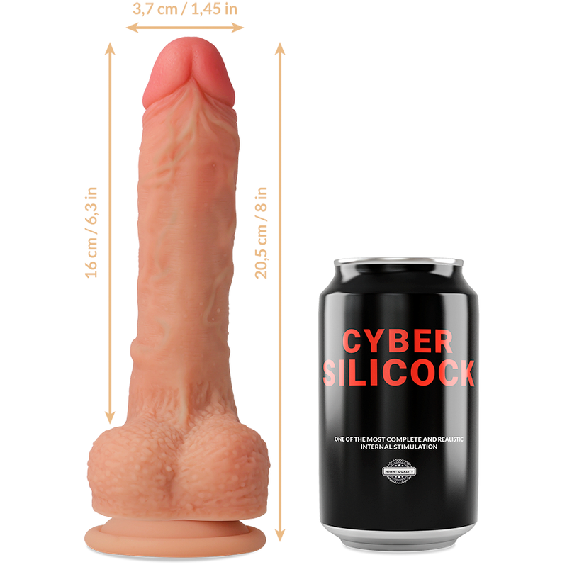 CYBER SILICOCK - STRAP-ON CONNOR SILICONE LIQUIDE AVEC 3 ANNEAUX GRATUITS 20.5 CM -O- 3.7 CM – Image 7