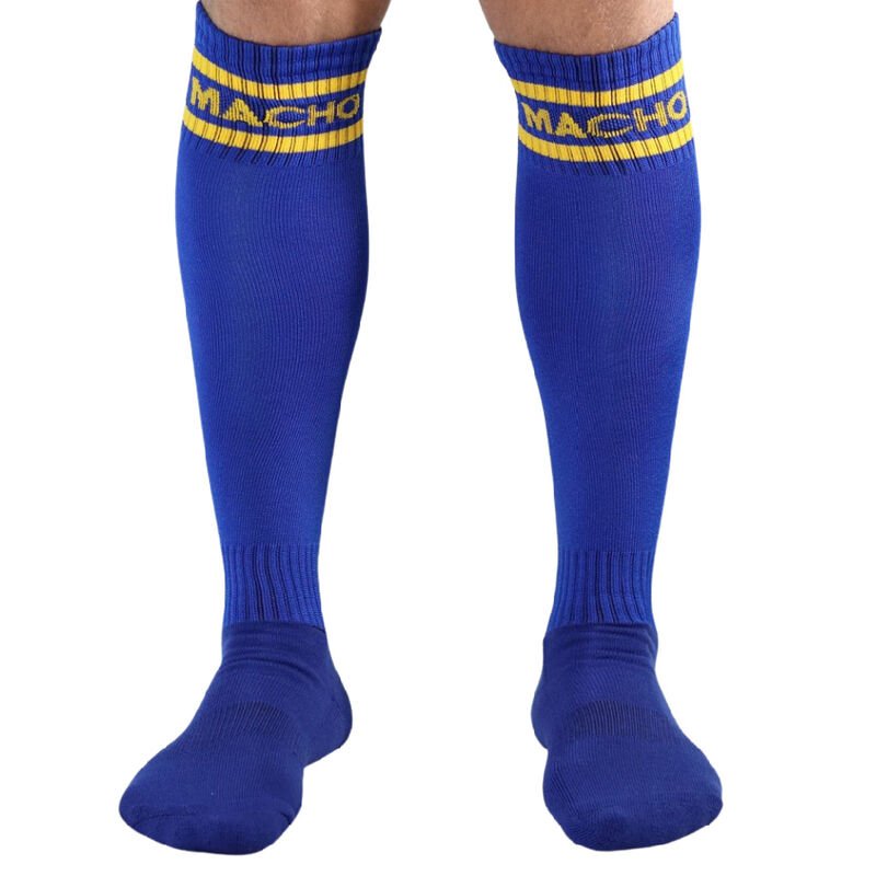 MACHO - CHAUSSETTES LONGUES TAILLE UNIQUE BLEU – Image 2