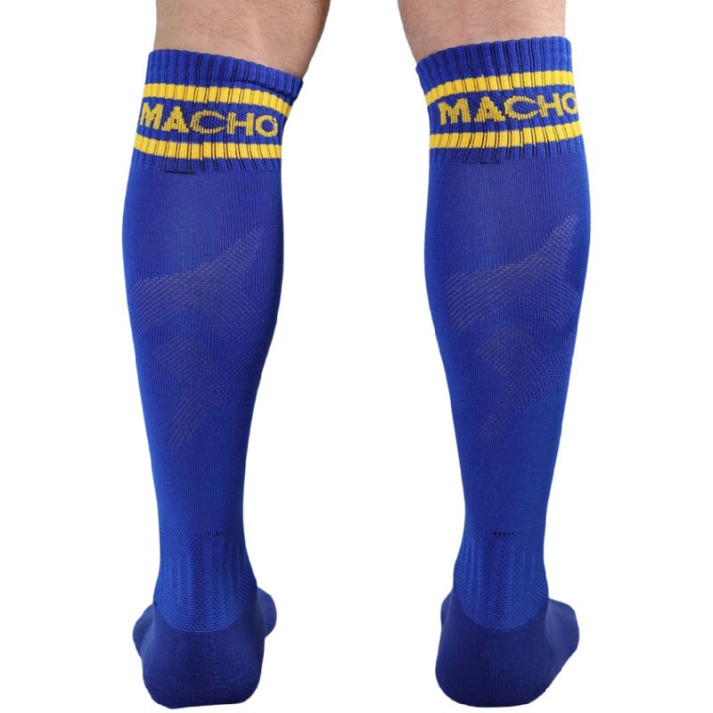 MACHO - CHAUSSETTES LONGUES TAILLE UNIQUE BLEU – Image 4