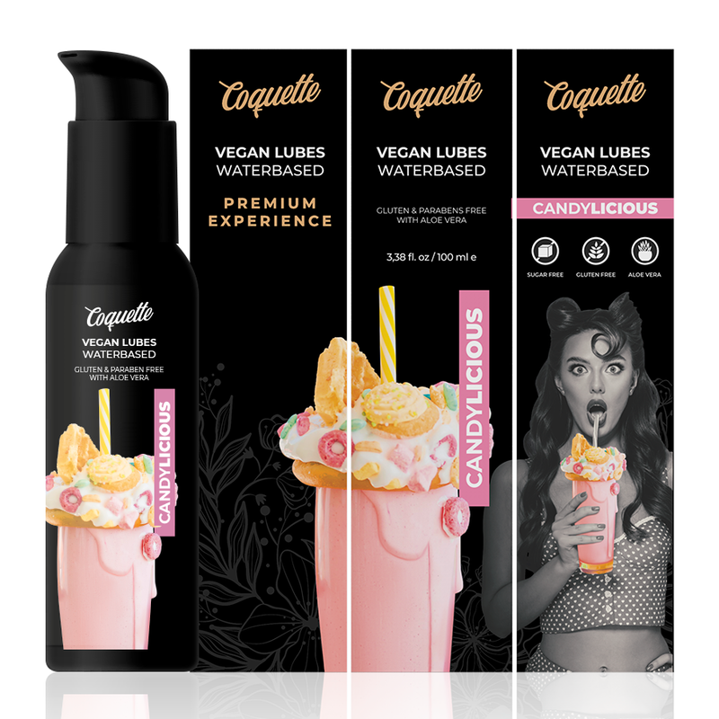 COQUETTE CHIC DESIRE - LUBRIFIANT VÉGAN CANDYLICIOUS PREMIUM EXPERIENCE 100ML – Image 4