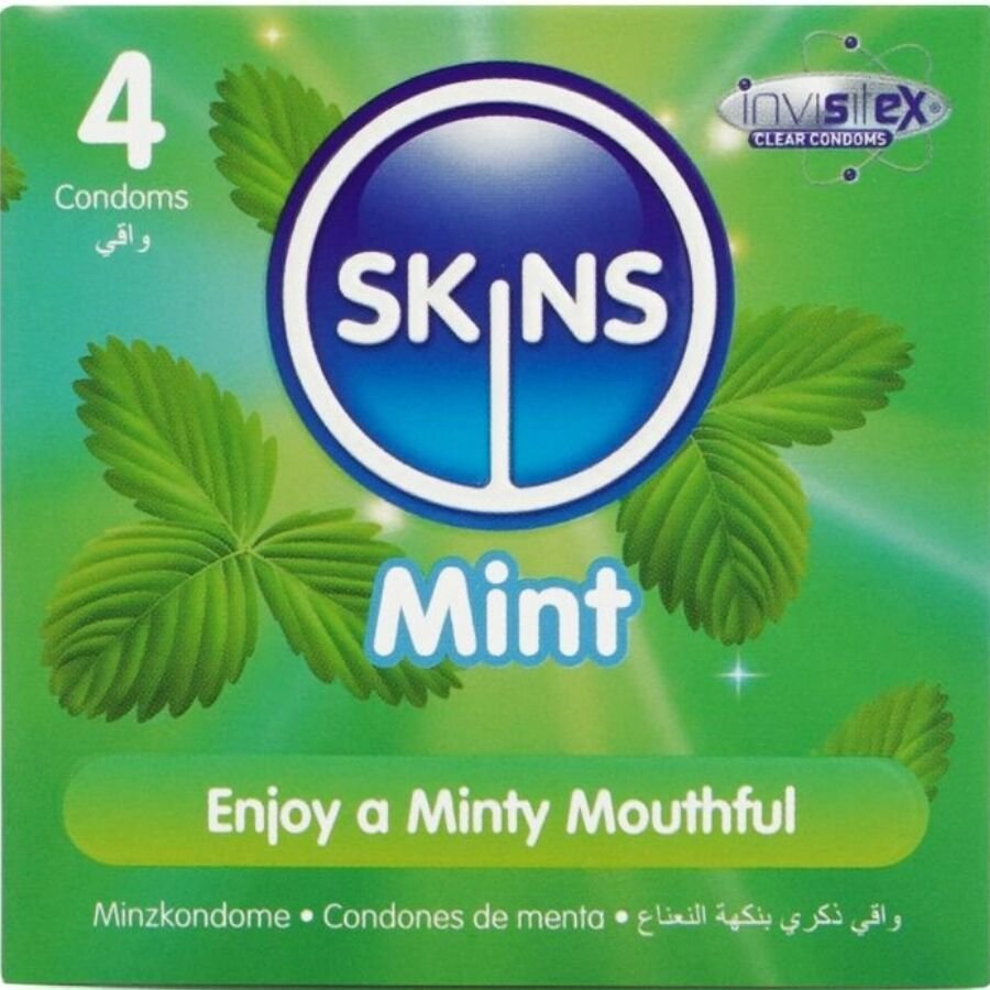 Skins - Pack De 4 Préservatifs Premium Menthe | SexDelice