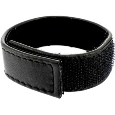 Leather Body - Sangle En Cuir Réglable Avec Velcro Pour Pénis Noir | SexDelice