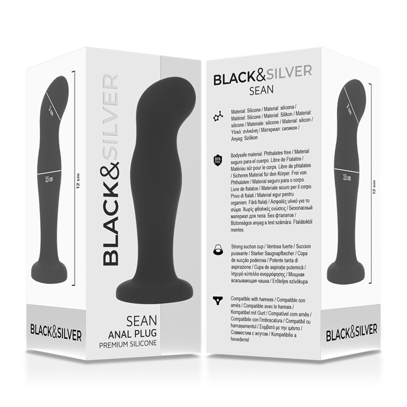 Black&silver - Sean Plug Anal Premium Silicone Noir | SexDelice – Image 6