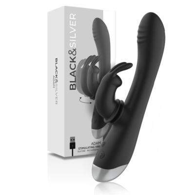 Black&silver - Dj. Adam Stimulant Vibe Silicone Rechargeable Noir | SexDelice