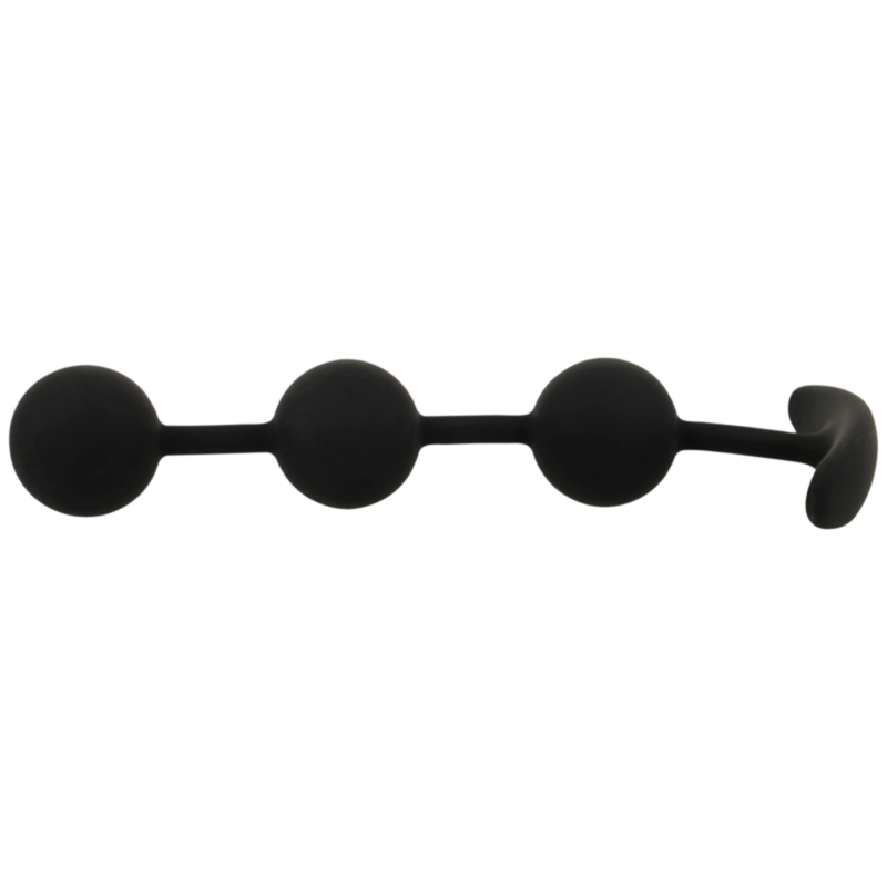 Black&silver - Chapelet Anal Harry 3 Sphères En Silicone 14 CM | SexDelice – Image 3