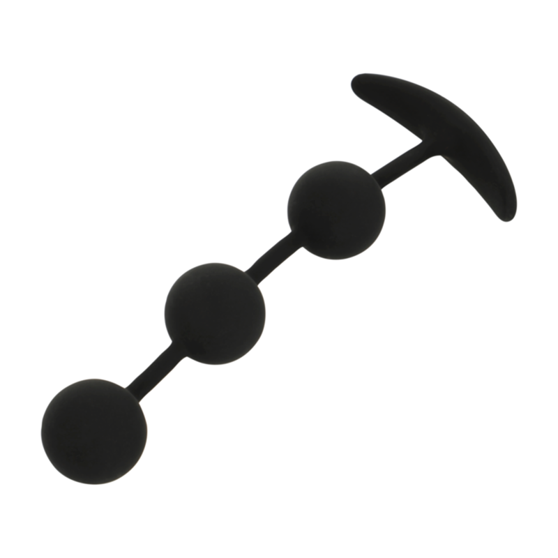 Black&silver - Chapelet Anal Harry 3 Sphères En Silicone 14 CM | SexDelice – Image 2