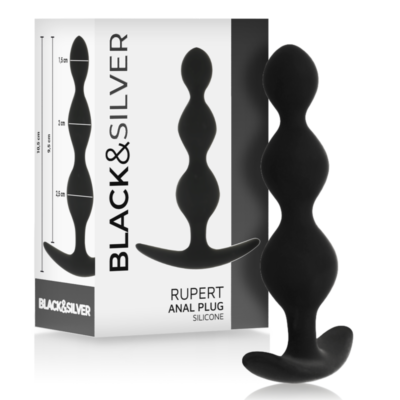 Black&silver - Chaîne À Billes Anal Rupert 10 CM | SexDelice