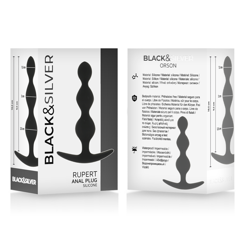 Black&silver - Chaîne À Billes Anal Rupert 10 CM | SexDelice – Image 5