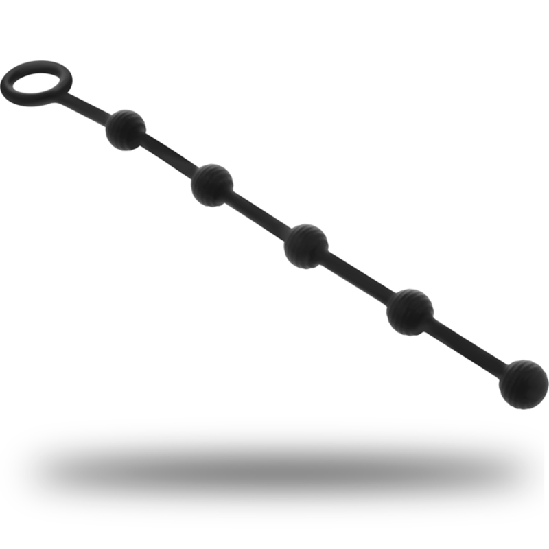 Black&silver - Chapelet Anal Korg Silicone Initiation 21 CM | SexDelice – Image 2