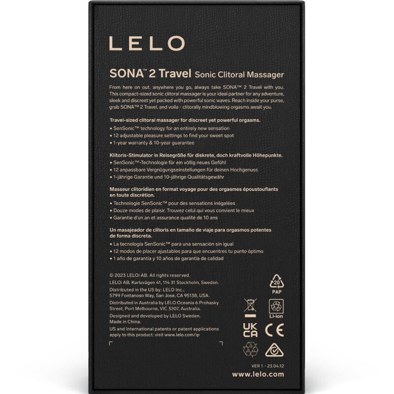 Lelo - Masseur De Clitoris Sonique De Voyage Sona 2 Rose | SexDelice – Image 6