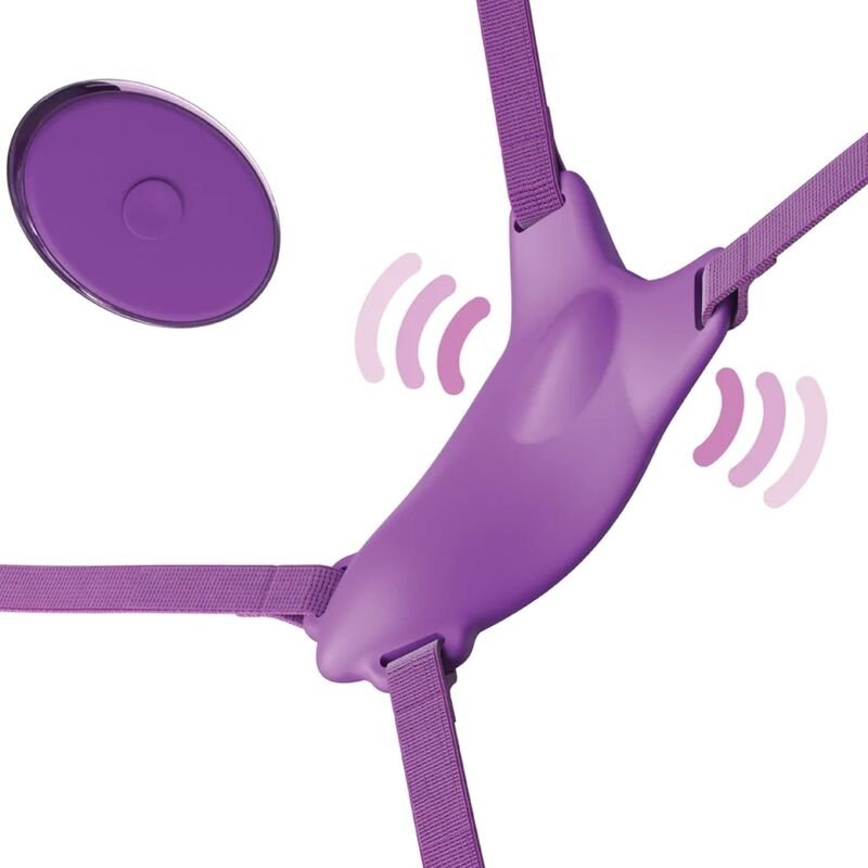 Fantasy For Her - Harnais Papillon, Vibrant Rechargeable & Télécommande Violet | SexDelice