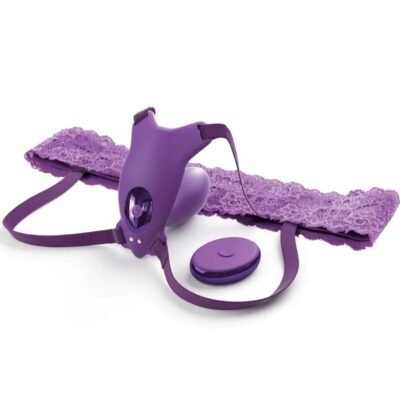 Fantasy For Her - Harnais Papillon Spot G Avec Vibrateur, Rechargeable Et Télécommande Violet | SexDelice