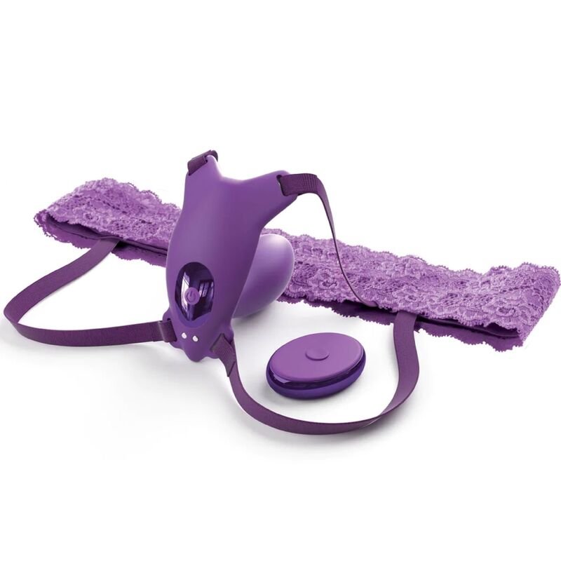 Fantasy For Her - Harnais Papillon Spot G Avec Vibrateur, Rechargeable Et Télécommande Violet | SexDelice