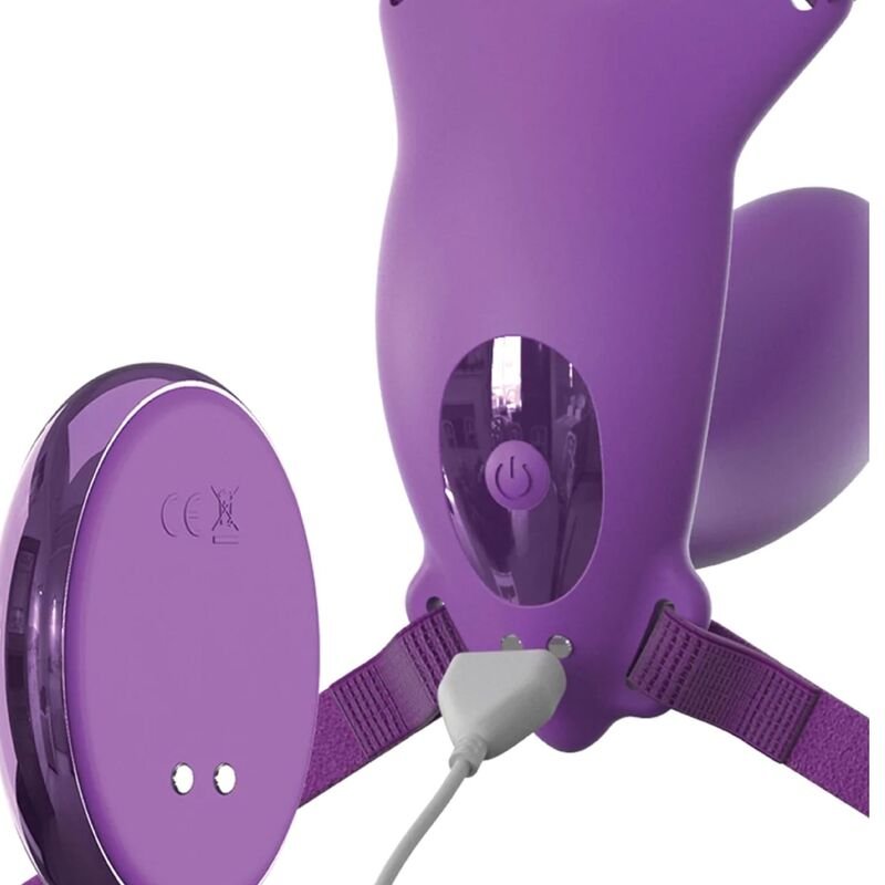 Fantasy For Her - Harnais Papillon Spot G Avec Vibrateur, Rechargeable Et Télécommande Violet | SexDelice – Image 3
