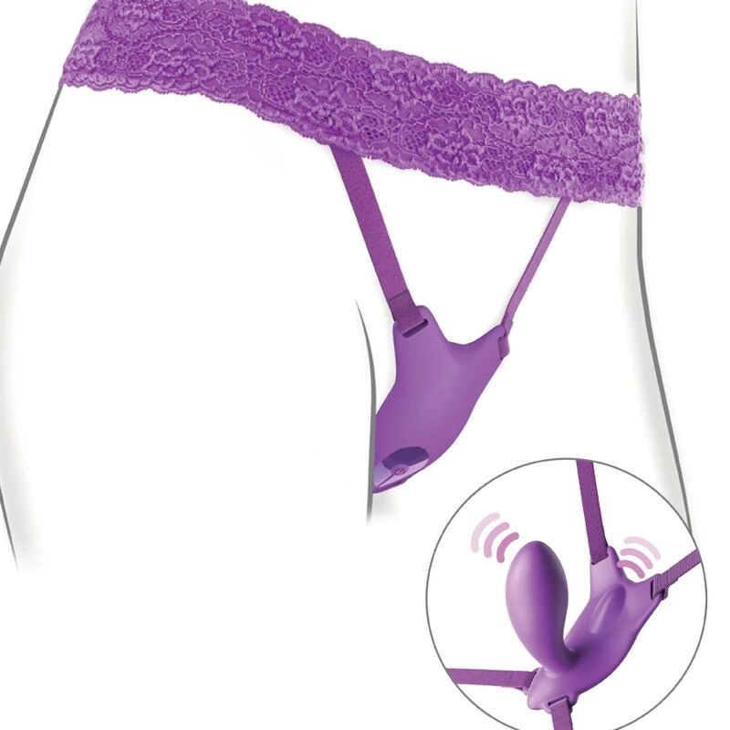 Fantasy For Her - Harnais Papillon Spot G Avec Vibrateur, Rechargeable Et Télécommande Violet | SexDelice – Image 4