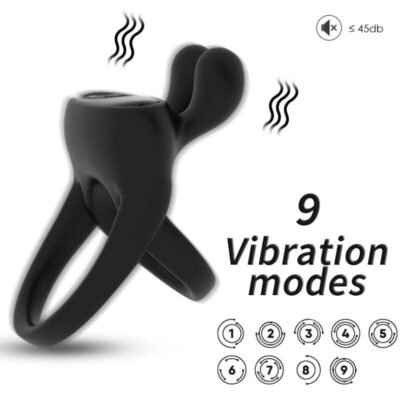 Armony - Anneau Vibrateur Lapin Noir | SexDelice