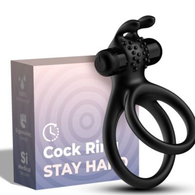 Armony - Anneau Vibrateur Double Traveler Pour Couples Lapin Noir | SexDelice