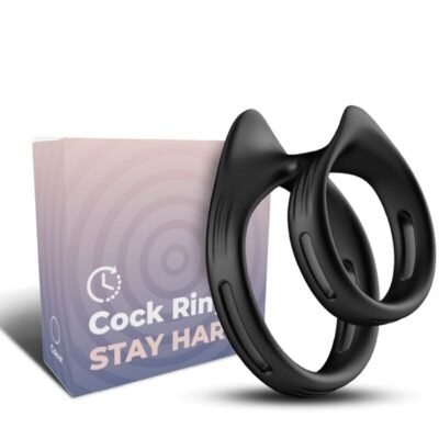 Armony - Bague Double Élastique Dualring Noir | SexDelice
