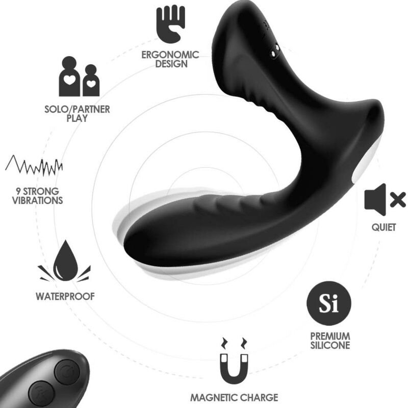 Armony - Storm Vibrateur Anal Prostate & Plug Télécommande Noir | SexDelice