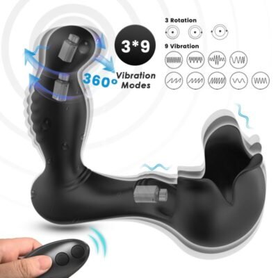 Armony - Vibrateur Surround Anal & Stimulateur Testiculos Télécommande Noir | SexDelice