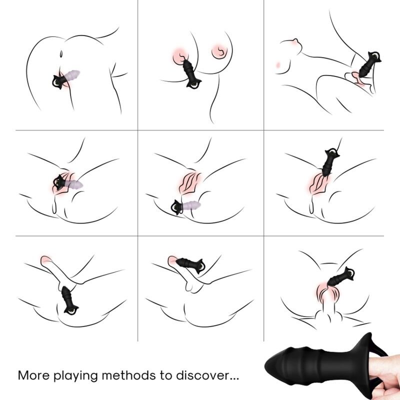 Armony - Vibrateur Doigts Kylin Et Télécommande De Plug Anal Noir | SexDelice – Image 2