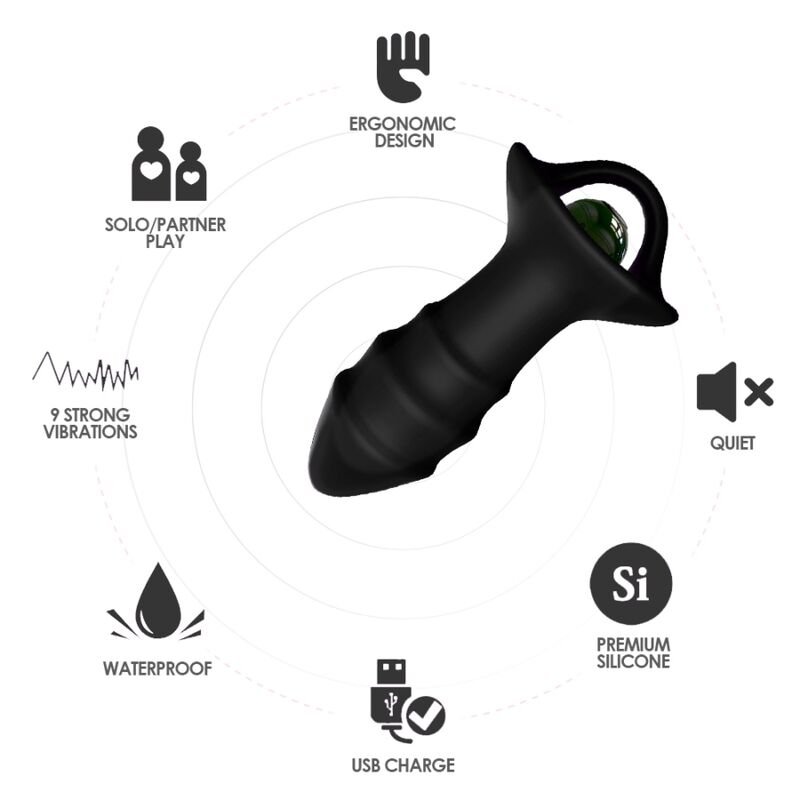 Armony - Vibrateur Doigts Kylin Et Télécommande De Plug Anal Noir | SexDelice – Image 3
