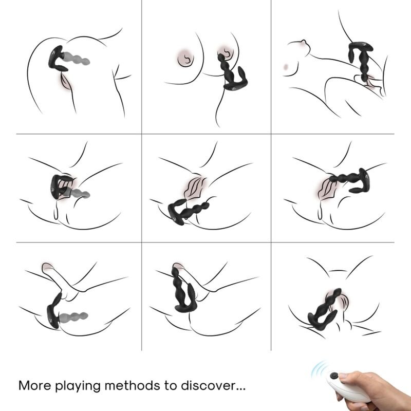 Armony - Manfun Vibrateur & Stimulateur Anal Plug Télécommande Noir | SexDelice – Image 2