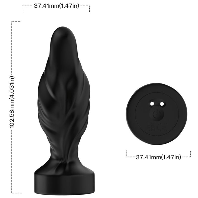 Armony - Vibrateur & Plug Anal Télécommande Noir Noir | SexDelice – Image 4