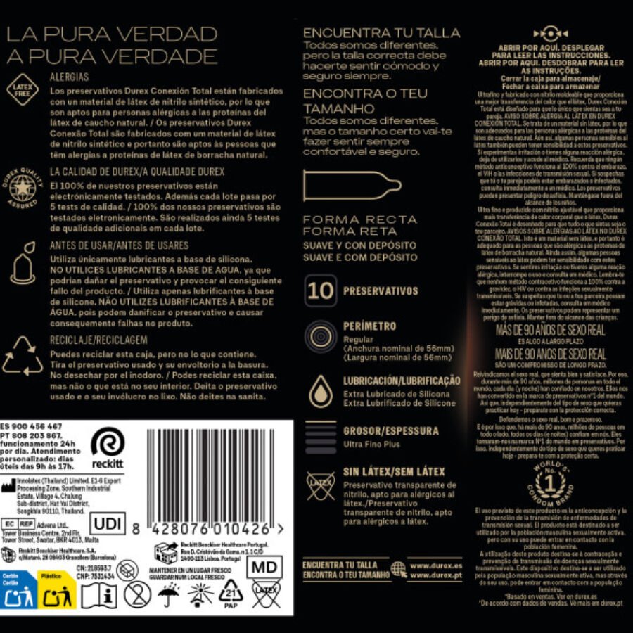 Durex - Connexion Totale XL Ultra Fine Plus Sans Latex 10 Unités | SexDelice – Image 5