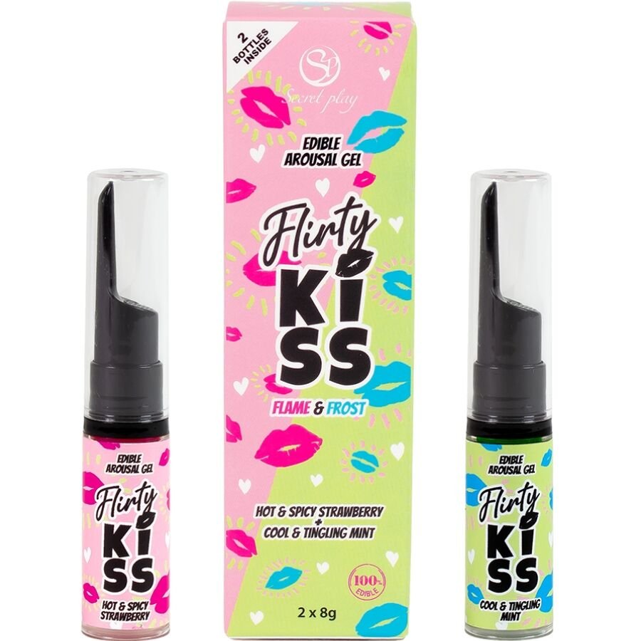 Secretplay - Gels Coquins Baisers Avec Effets De Sexe Oral Fraise & Menthe 2 X 8 Gr | SexDelice