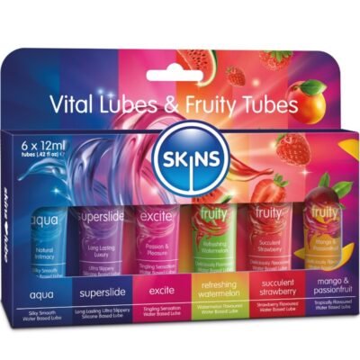 Kit De Lubrifiants Vital & Fruity Skins - 6 x 12 ml | SexDelice