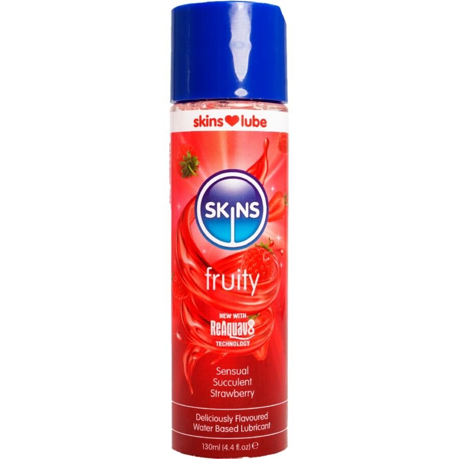 Skins - Lubrifiant Fruité À Base D'Eau Fraise 130 ML | SexDelice