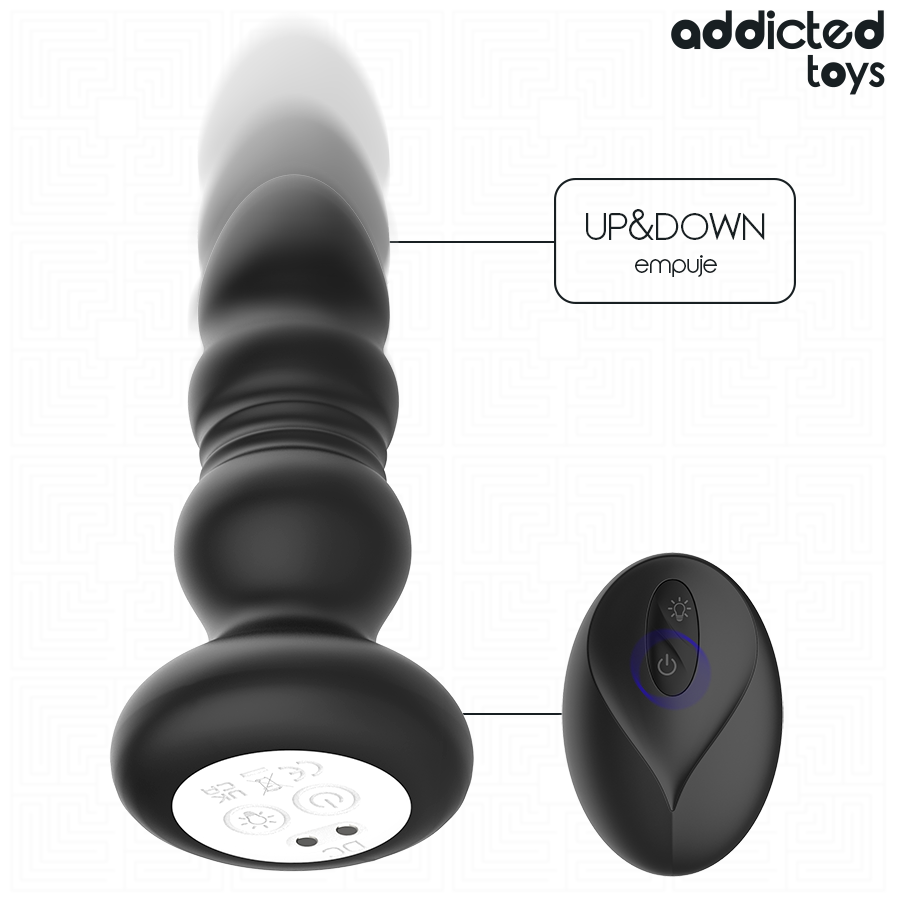 Addicted Toys - Plug Anal Rotatif Et Vibrant, Télécommande Avec Lumière LED | SexDelice – Image 3