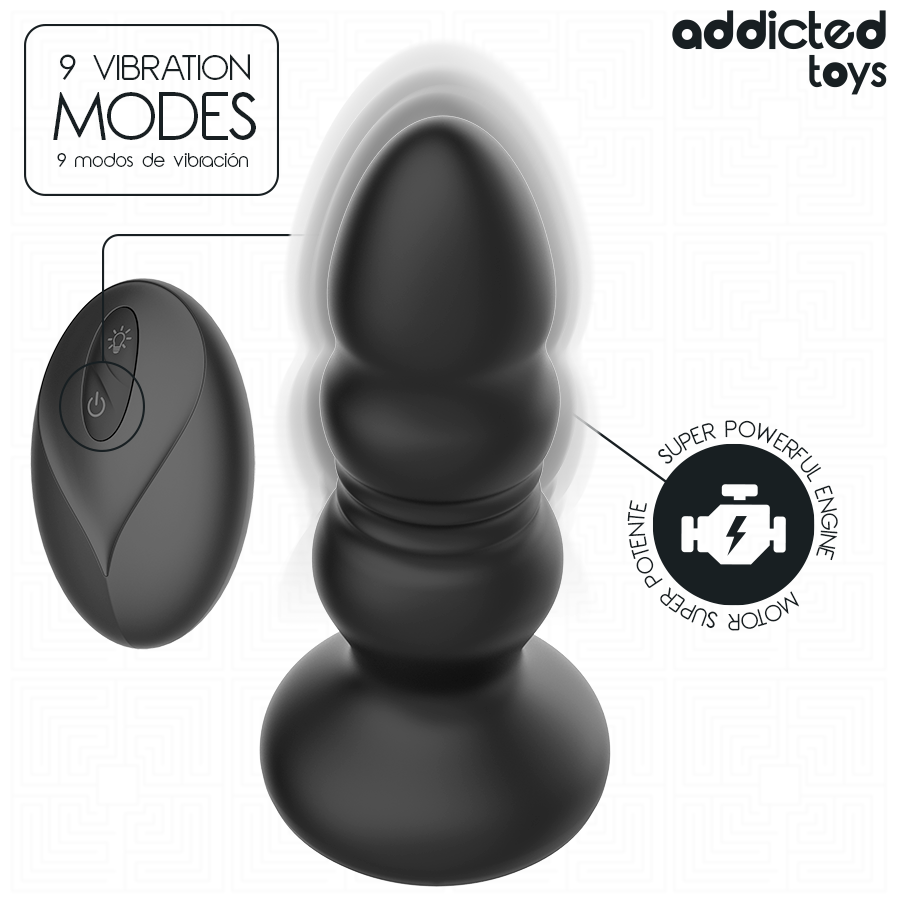 Addicted Toys - Plug Anal Rotatif Et Vibrant, Télécommande Avec Lumière LED | SexDelice – Image 4