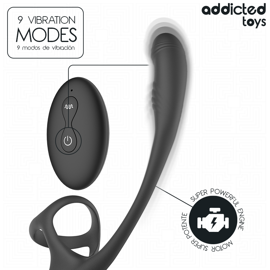 Addicted Toys - Plug Anal Avec Vibration, Ondulation À 360° Et Stimulateur De Testicules | SexDelice – Image 9