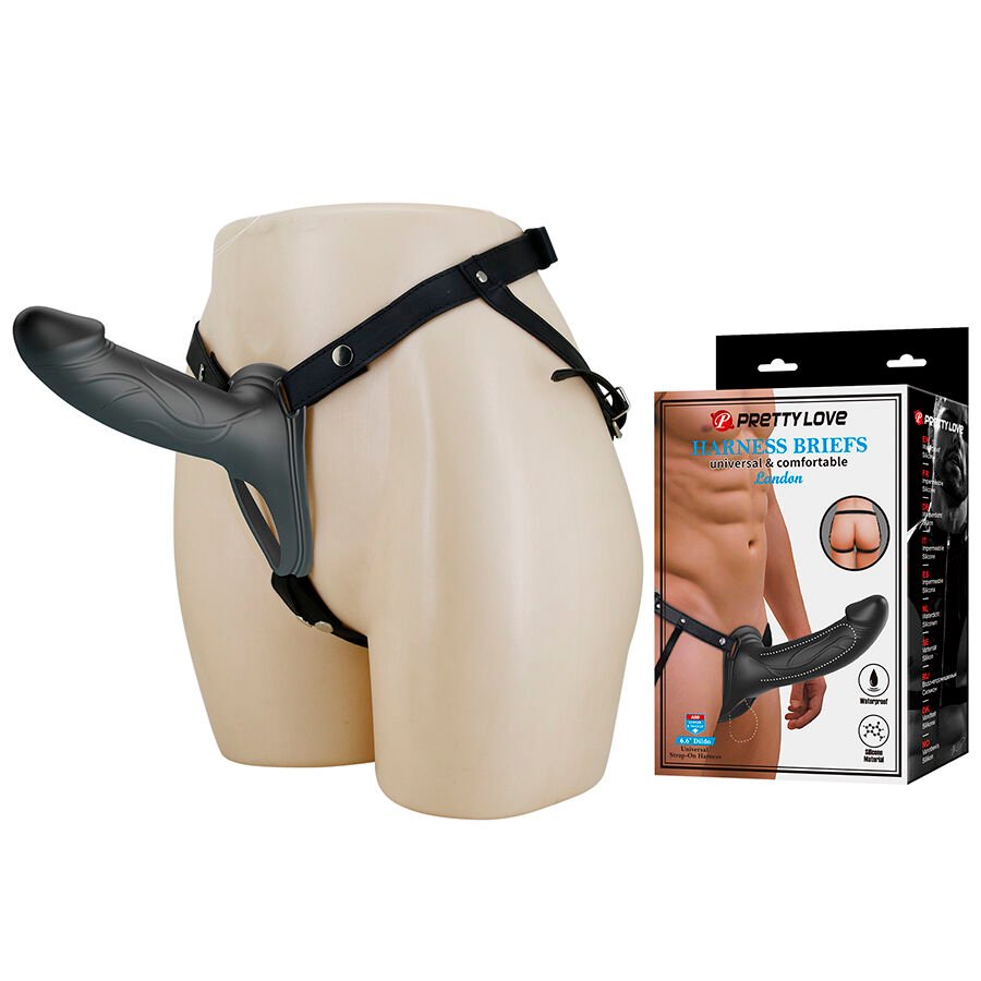 Pretty Love - Landon Black Strap-On Vibrant | SexDelice – Image 2