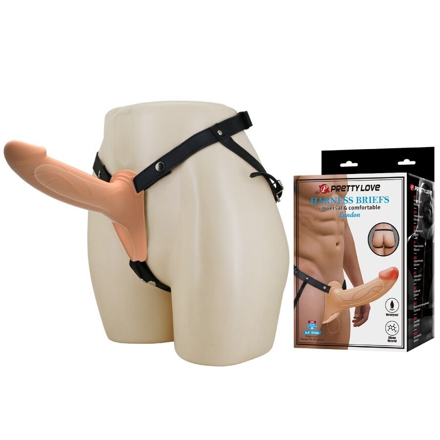 Pretty Love - Landon Light-Skin Vibrating Strap-On | SexDelice – Image 2