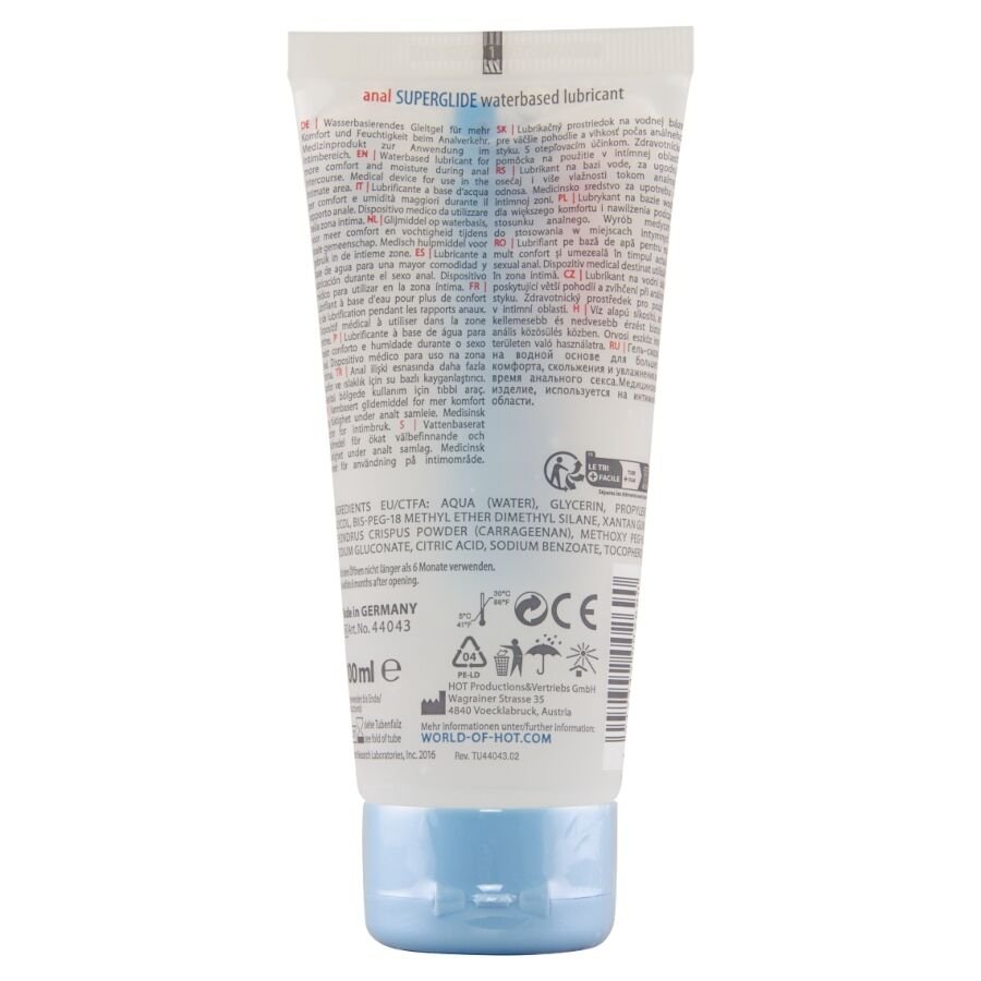 Hot - Anal Superglide Liquid Pleasure Lubrifiant À Base D'Eau 100 ML | SexDelice – Image 2