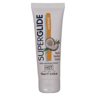 Hot - Superglide Lubrifiant Comestible À Base D'Eau Et De Noix De Coco 75 ML | SexDelice