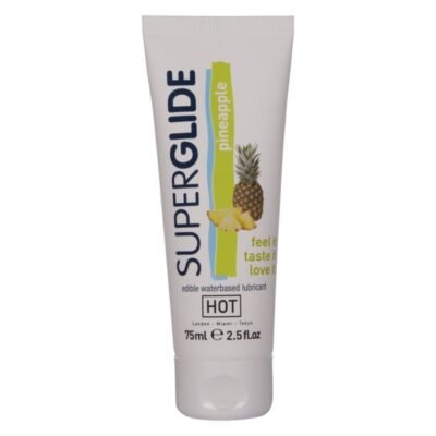 Hot - Superglide Lubrifiant Comestible À Base D'Eau Ananas 75 ML | SexDelice