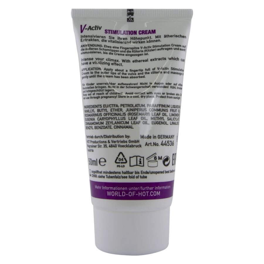 Hot - Crème Stimulante V-Activ Pour Femmes 50 ML | SexDelice – Image 3
