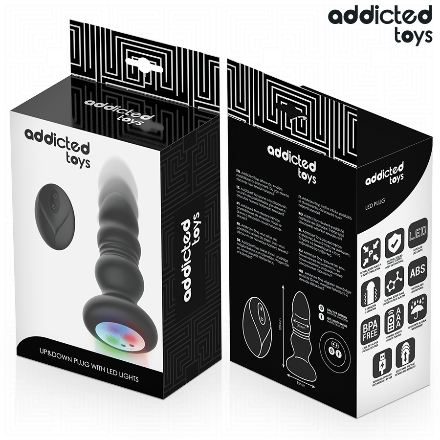 Addicted Toys - Plug Anal Rotatif Et Vibrant, Télécommande Avec Lumière LED | SexDelice – Image 7