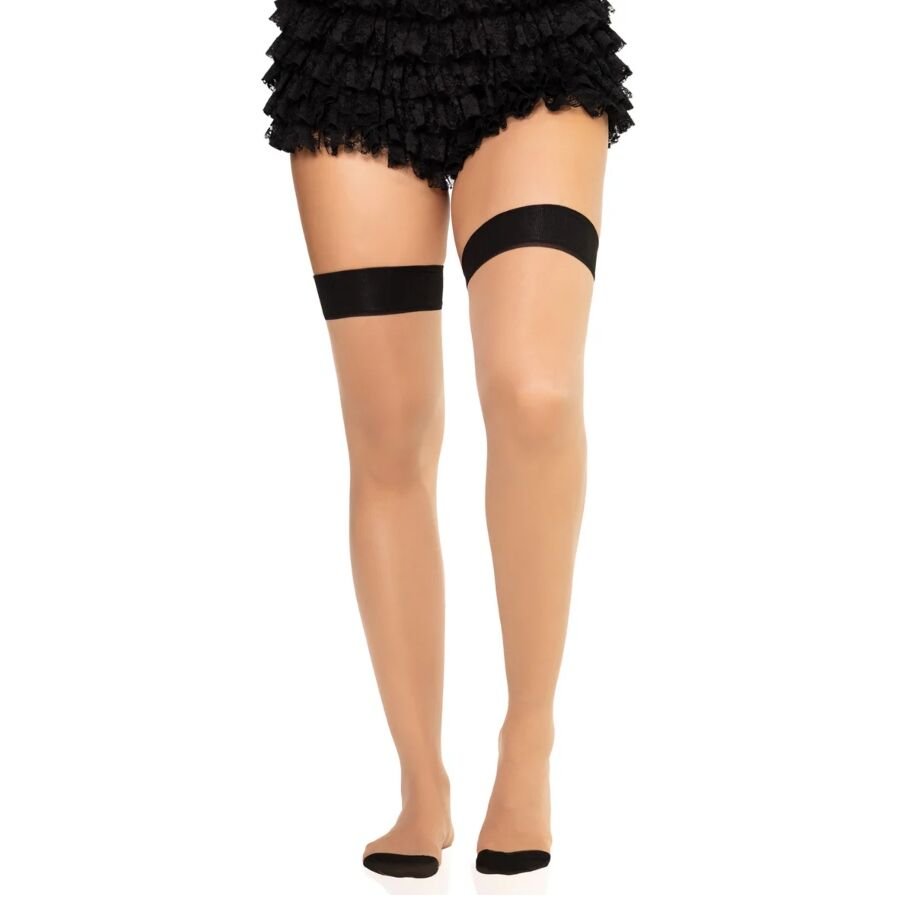 Leg Avenue - 1963 Bas En Spandex À Couture Arrière Noirs - Taille Unique | SexDelice – Image 5